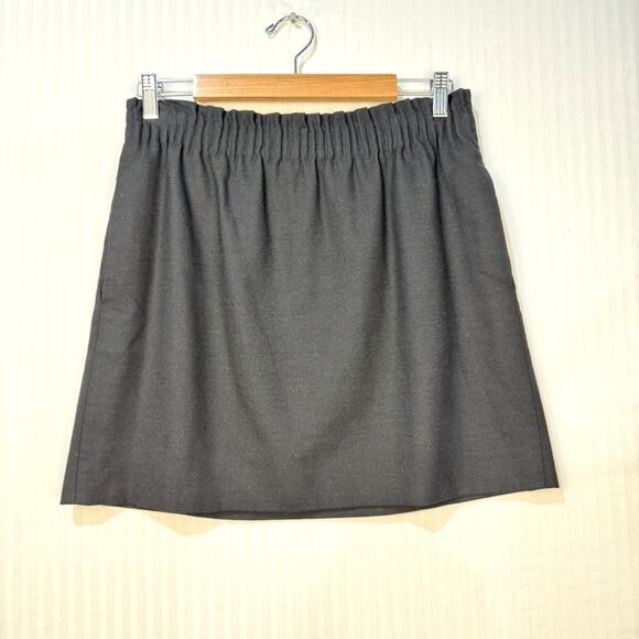 J. Crew Dresses & Skirts - J. Crew Vintage Classic Wool Blend Black Elastic Mini Skirt Women Size 6 Medium